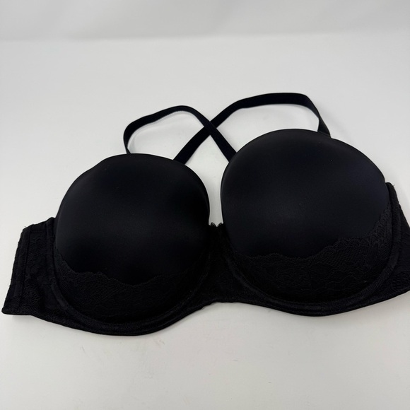 Torrid Black Lace Bombshell Everyday Strapless Push-Up Bra 38DDD - Picture 4 of 14